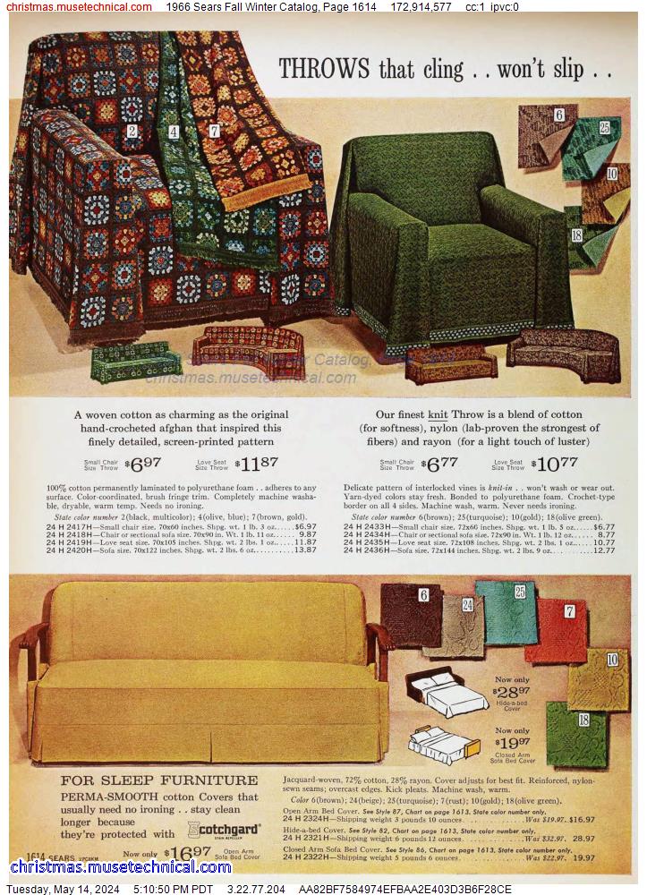 1966 Sears Fall Winter Catalog, Page 1614