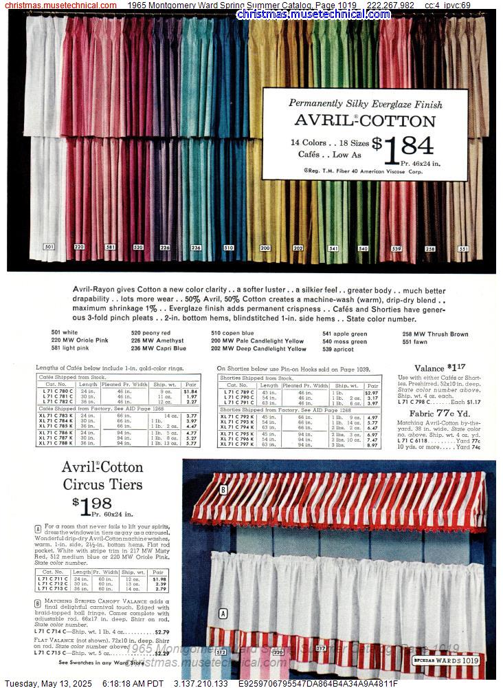 1965 Montgomery Ward Spring Summer Catalog, Page 1019