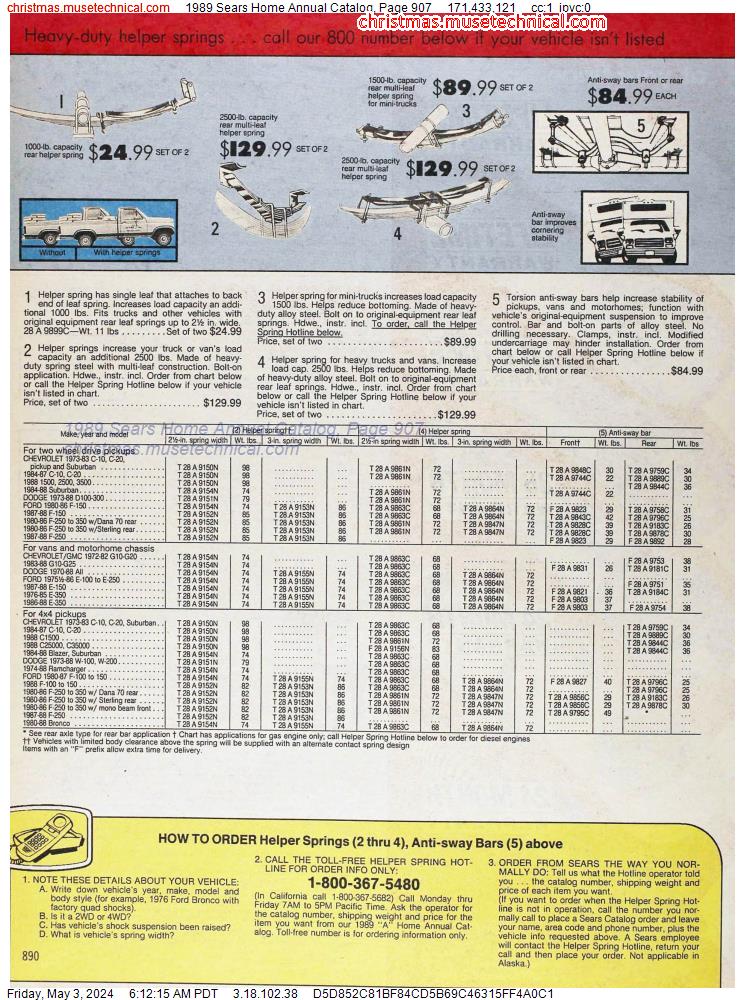 1989 Sears Home Annual Catalog, Page 907