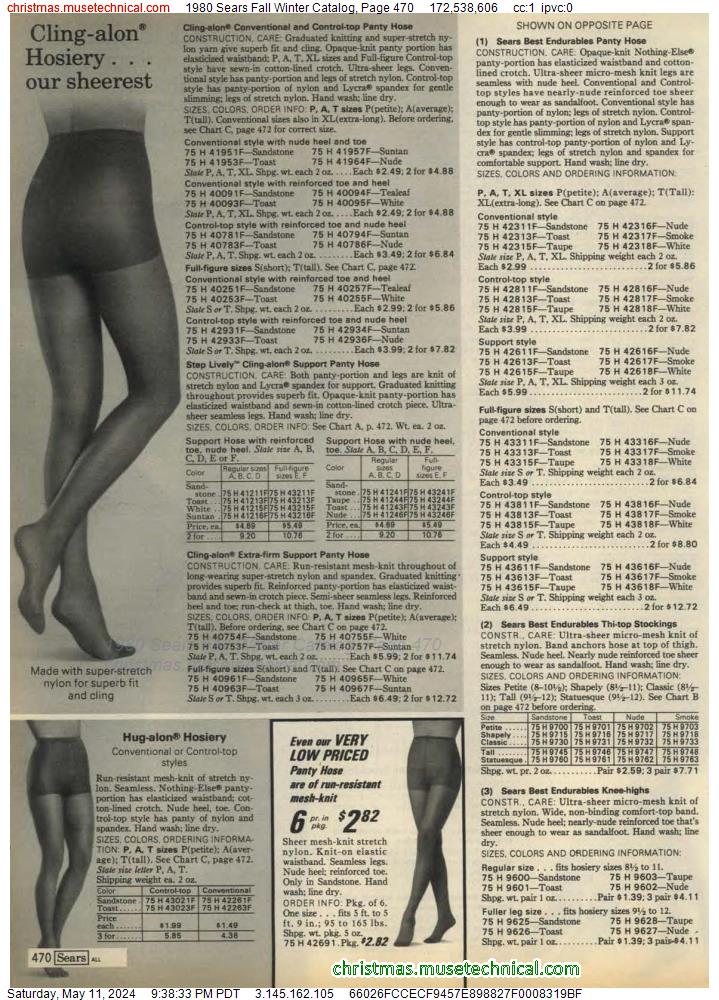 1980 Sears Fall Winter Catalog, Page 470