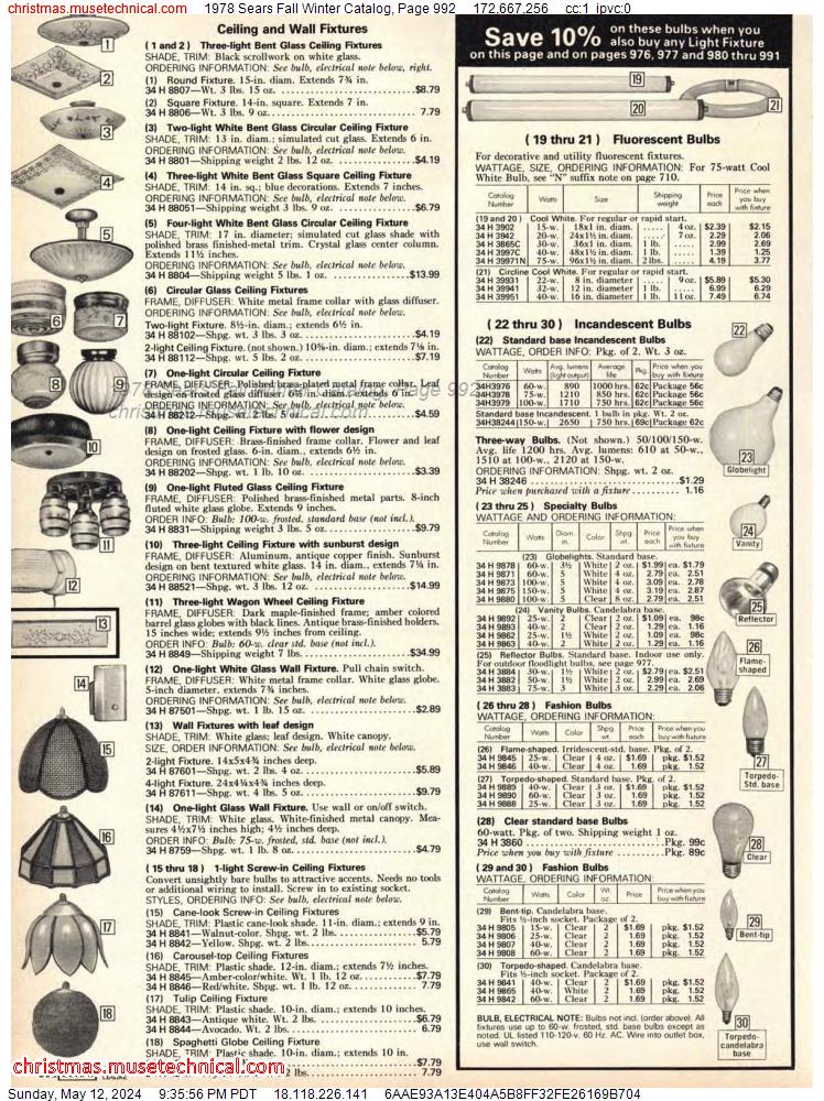 1978 Sears Fall Winter Catalog, Page 992