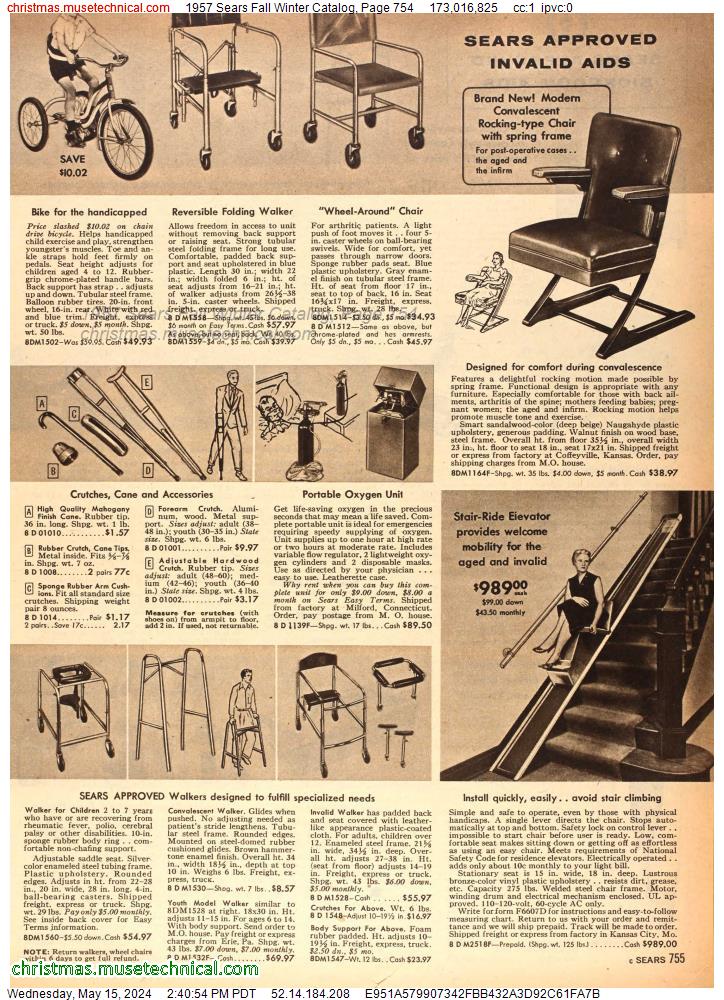 1957 Sears Fall Winter Catalog, Page 754