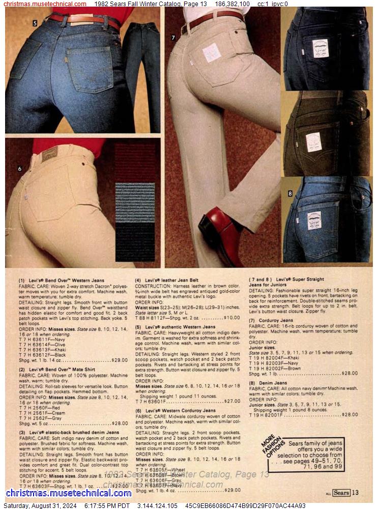 1982 Sears Fall Winter Catalog, Page 13