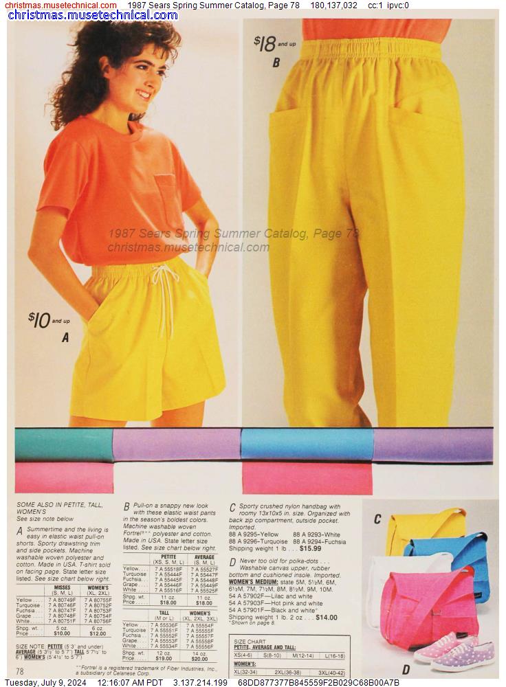 1987 Sears Spring Summer Catalog, Page 78