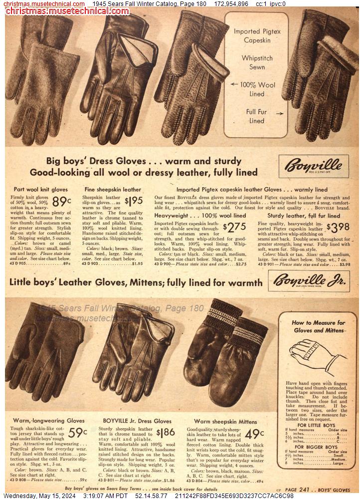 1945 Sears Fall Winter Catalog, Page 180