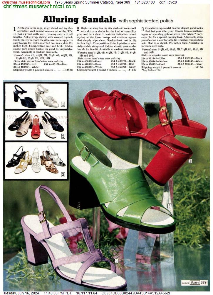 1975 Sears Spring Summer Catalog, Page 389