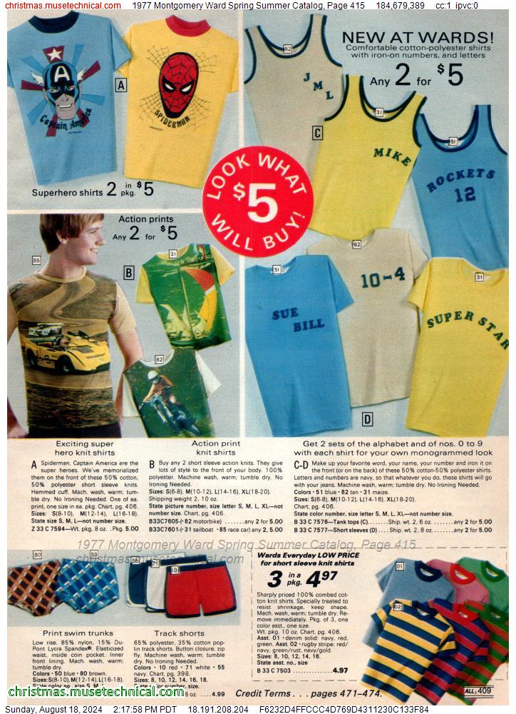 1977 Montgomery Ward Spring Summer Catalog, Page 415