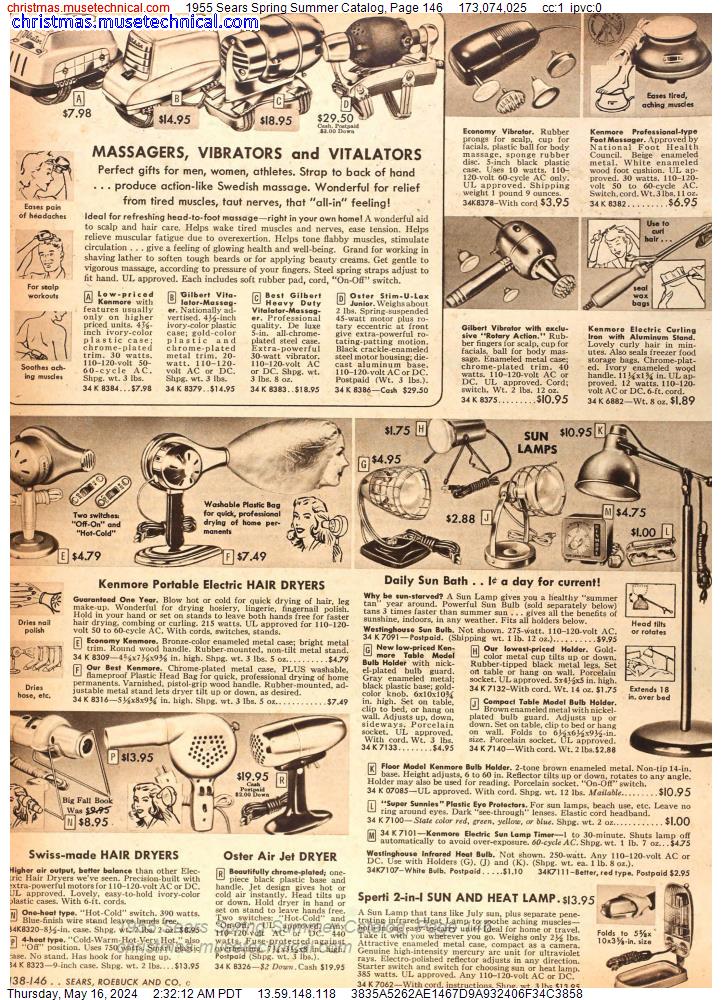 1955 Sears Spring Summer Catalog, Page 146