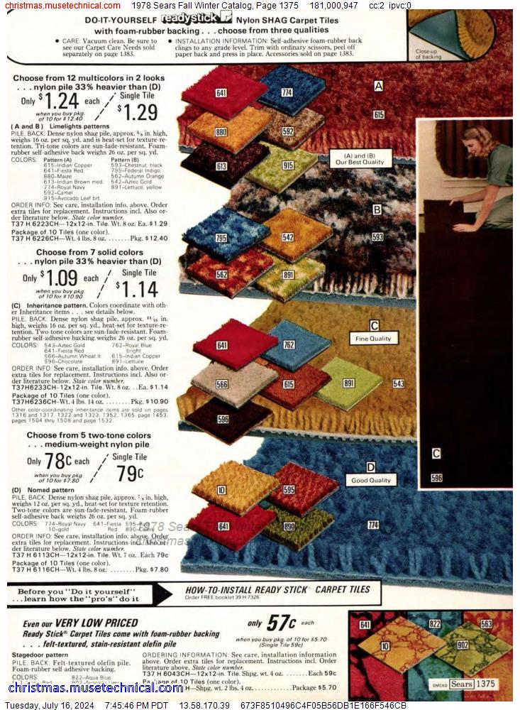 1978 Sears Fall Winter Catalog, Page 1375