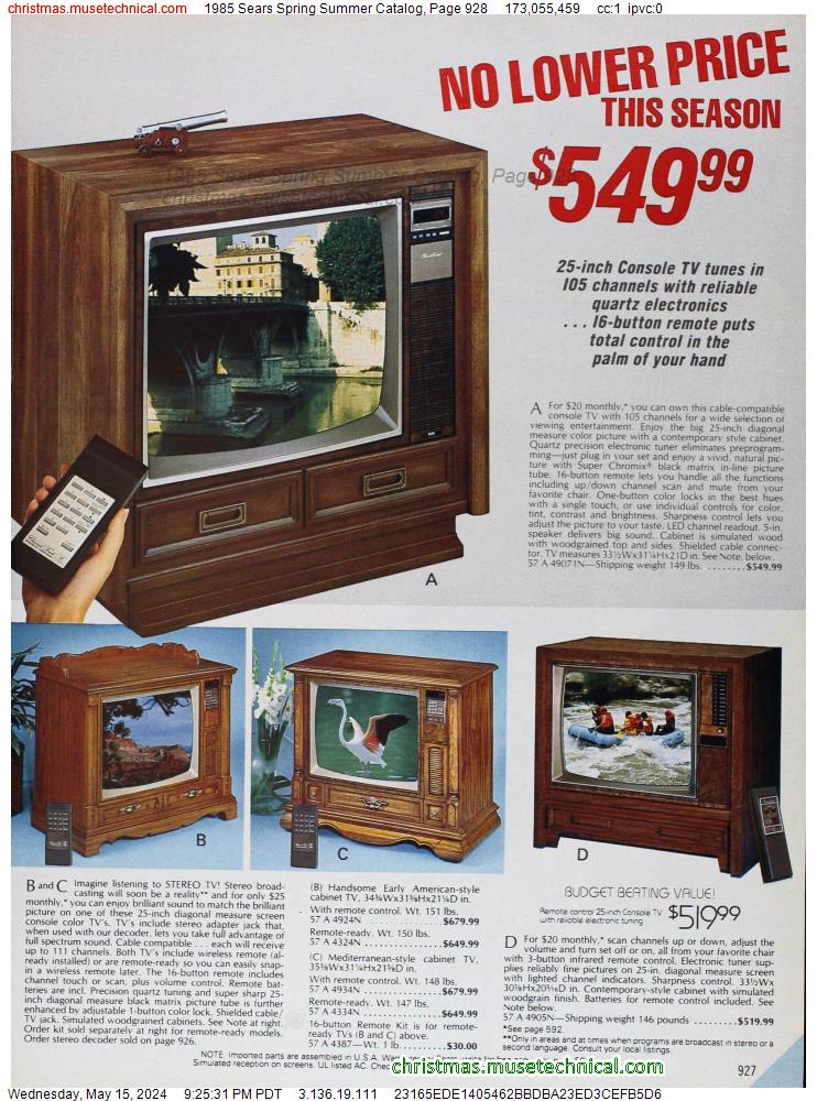 1985 Sears Spring Summer Catalog, Page 928