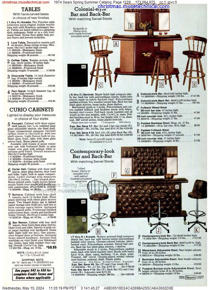 1974 Sears Spring Summer Catalog, Page 1229