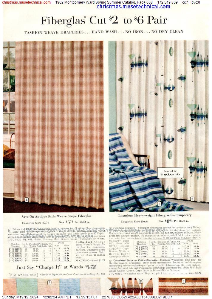 1962 Montgomery Ward Spring Summer Catalog, Page 608
