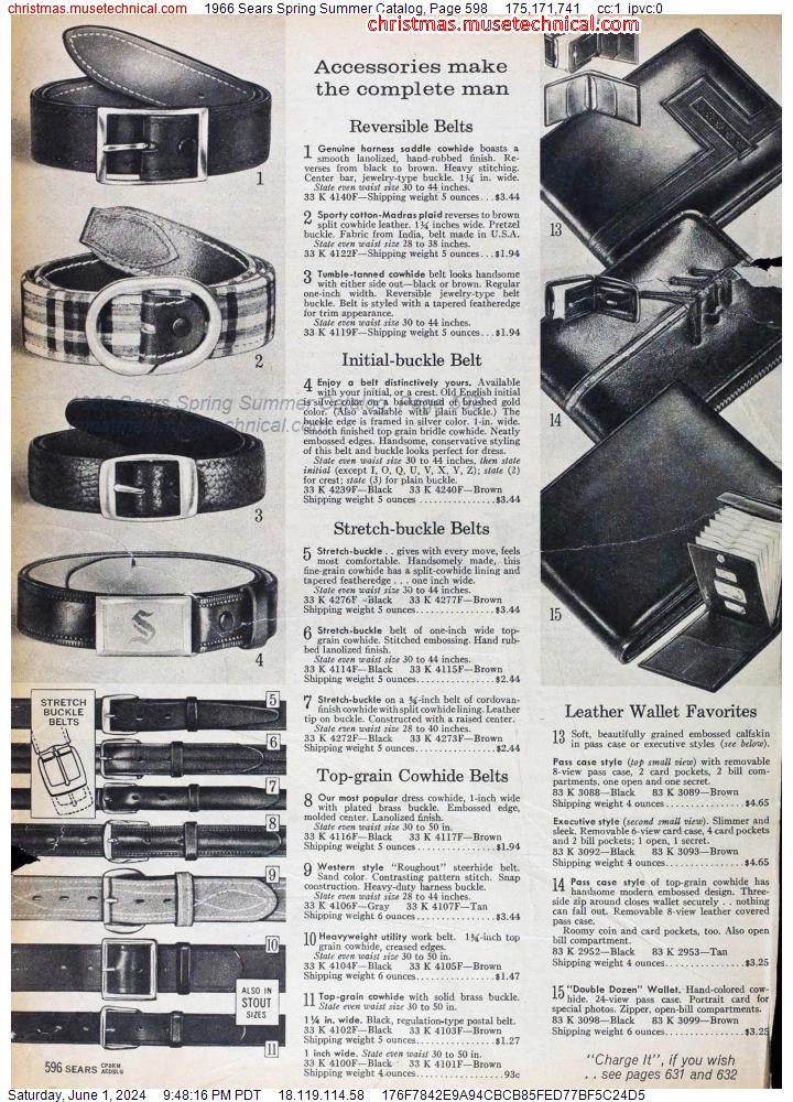1966 Sears Spring Summer Catalog, Page 598