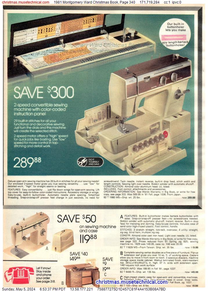 1981 Montgomery Ward Christmas Book, Page 340