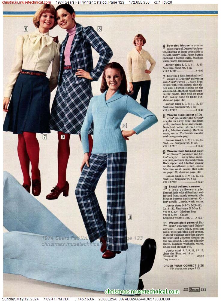 1974 Sears Fall Winter Catalog, Page 123
