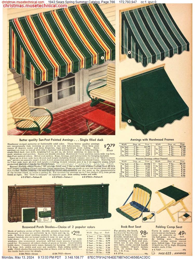 1943 Sears Spring Summer Catalog, Page 766