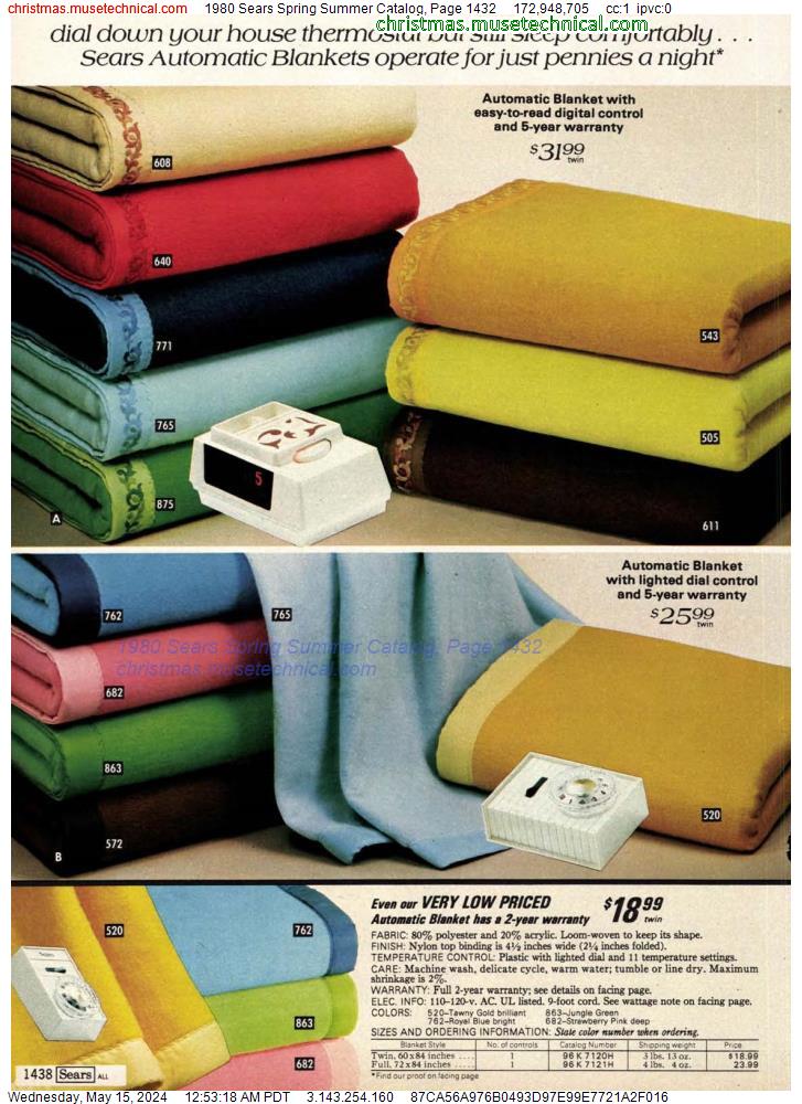 1980 Sears Spring Summer Catalog, Page 1432