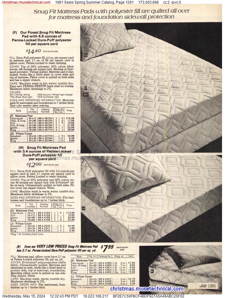 1981 Sears Spring Summer Catalog, Page 1291