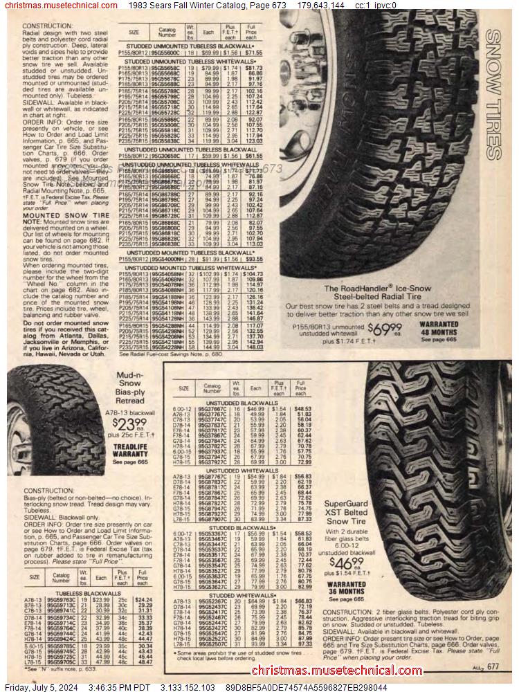 1983 Sears Fall Winter Catalog, Page 673