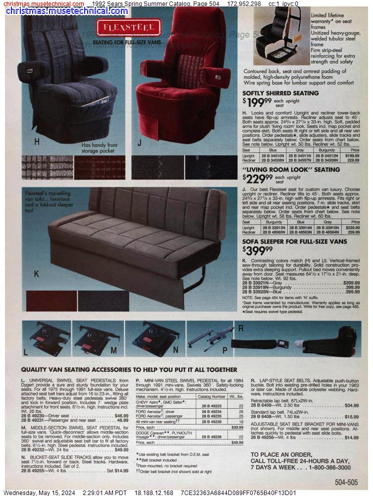 1992 Sears Spring Summer Catalog, Page 504