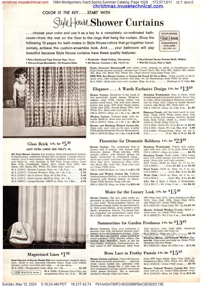 1964 Montgomery Ward Spring Summer Catalog, Page 1228