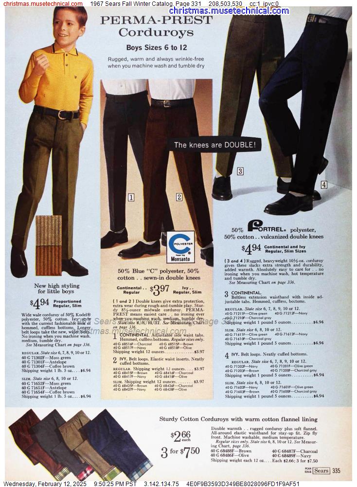 1967 Sears Fall Winter Catalog, Page 331