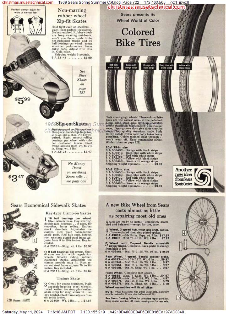 1969 Sears Spring Summer Catalog, Page 722