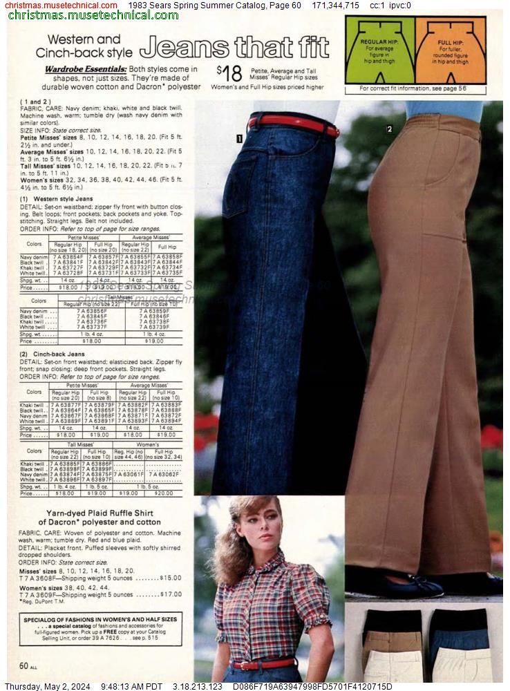 1983 Sears Spring Summer Catalog, Page 60