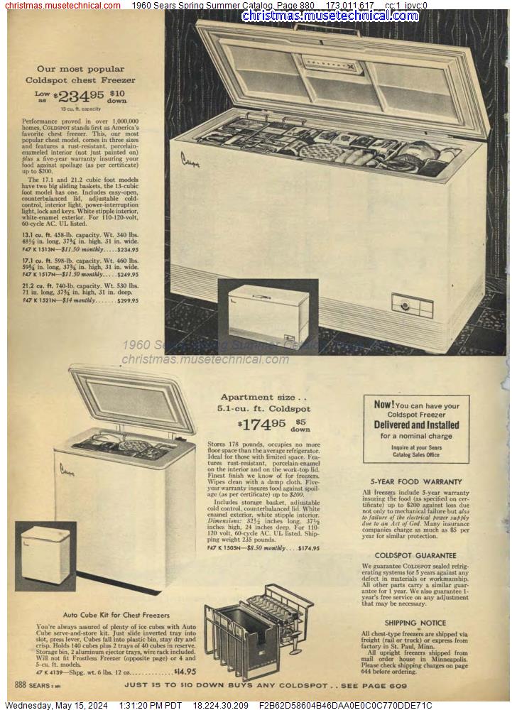 1960 Sears Spring Summer Catalog, Page 880