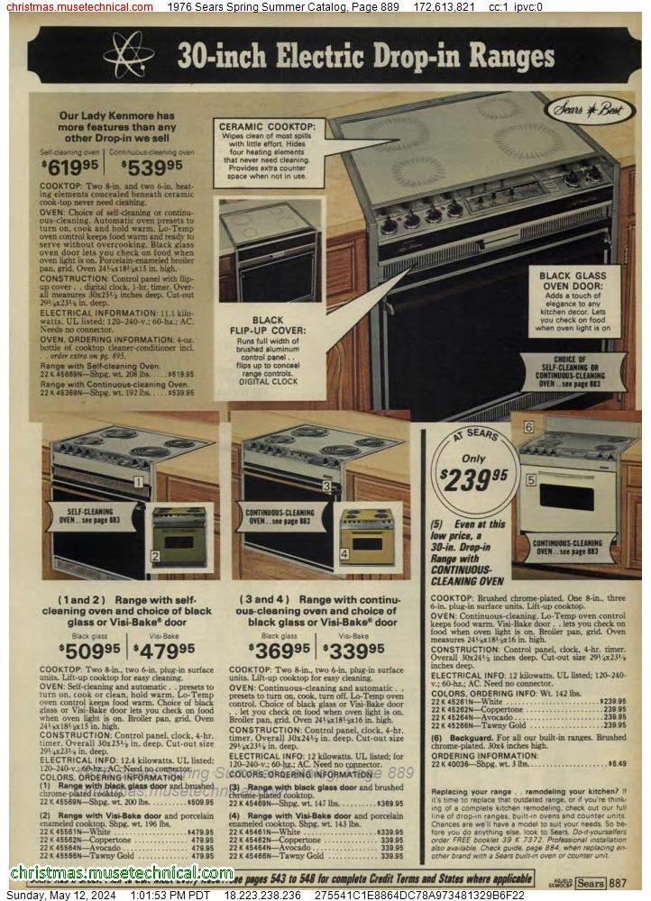 1976 Sears Spring Summer Catalog, Page 889