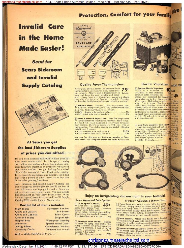 1947 Sears Spring Summer Catalog, Page 620