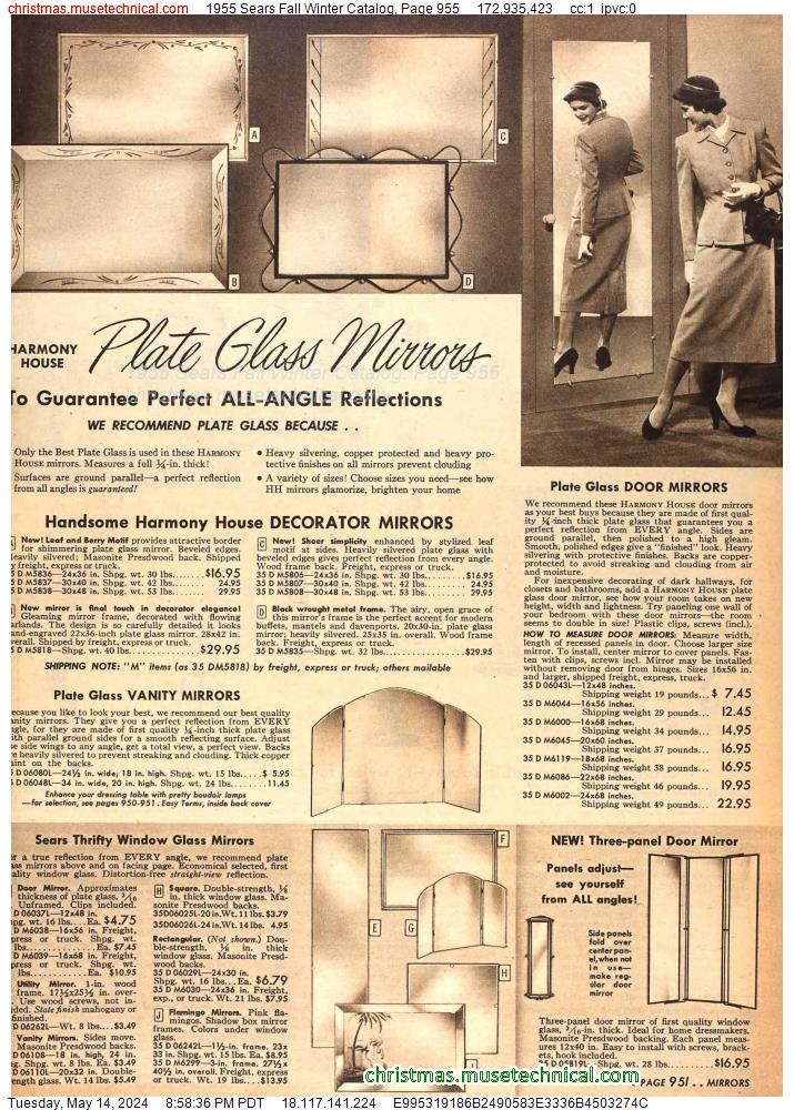 1955 Sears Fall Winter Catalog, Page 955