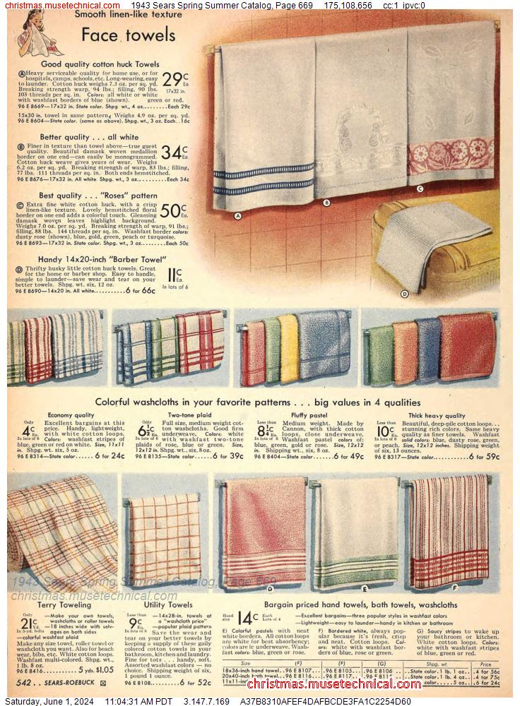 1943 Sears Spring Summer Catalog, Page 669