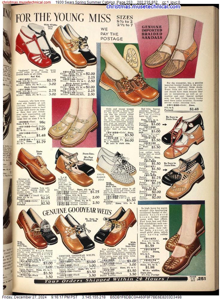 1930 Sears Spring Summer Catalog, Page 253