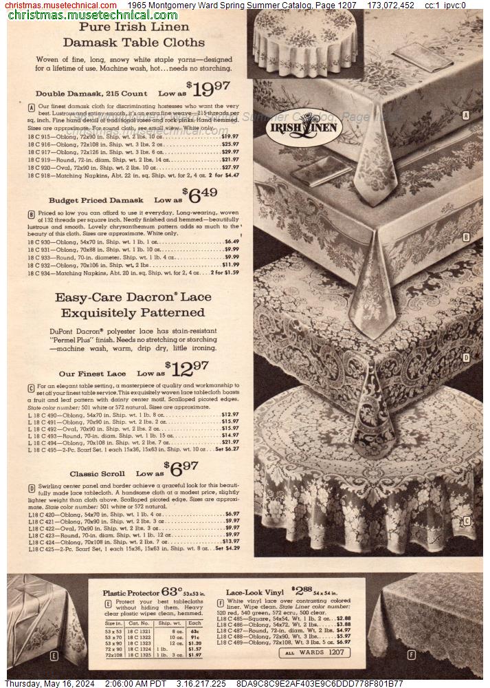 1965 Montgomery Ward Spring Summer Catalog, Page 1207