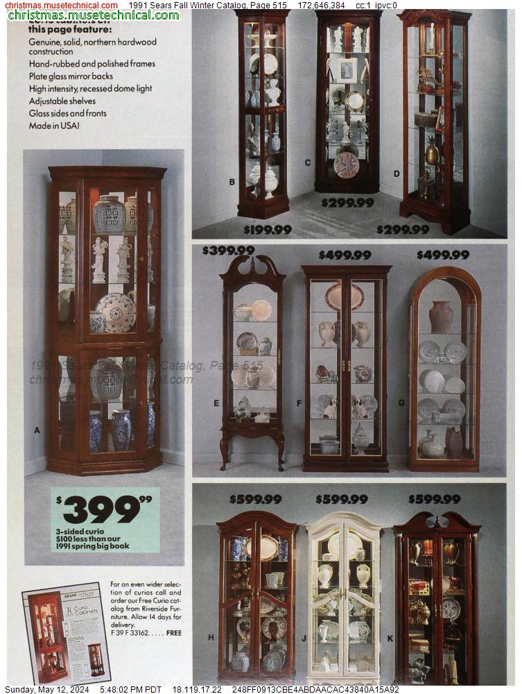 1991 Sears Fall Winter Catalog, Page 515