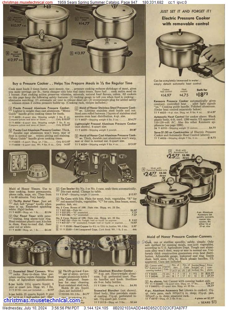 1959 Sears Spring Summer Catalog, Page 947
