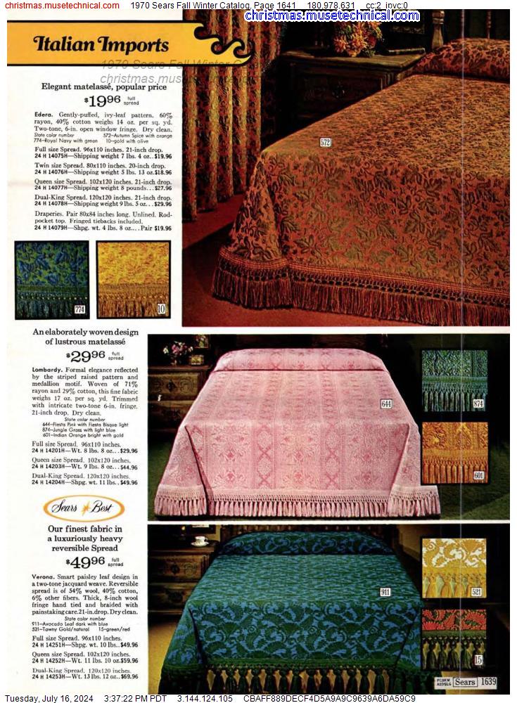 1970 Sears Fall Winter Catalog, Page 1641