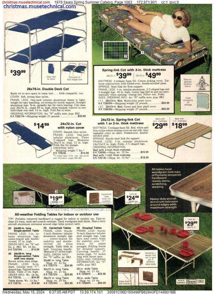 1978 Sears Spring Summer Catalog, Page 1063