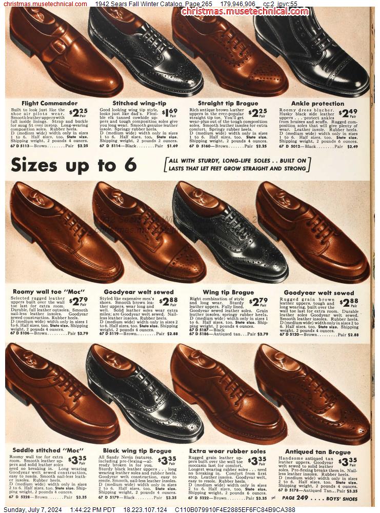 1942 Sears Fall Winter Catalog, Page 265