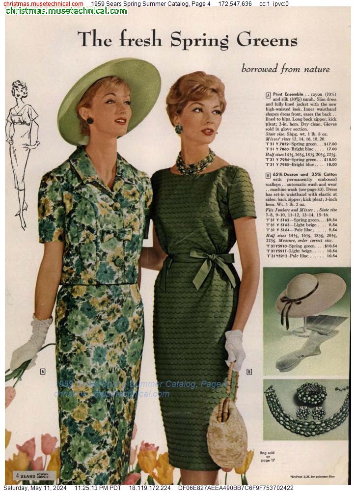 1959 Sears Spring Summer Catalog, Page 4