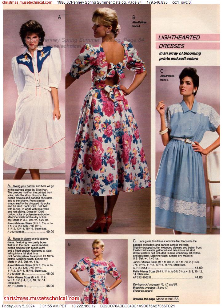 1986 JCPenney Spring Summer Catalog, Page 84