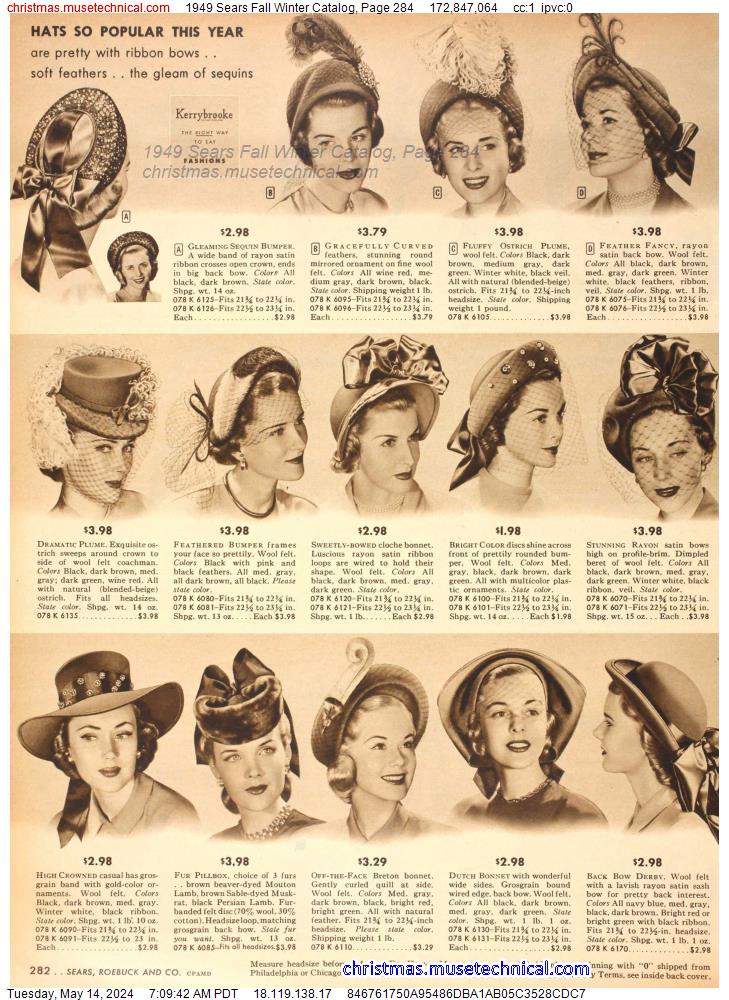 1949 Sears Fall Winter Catalog, Page 284