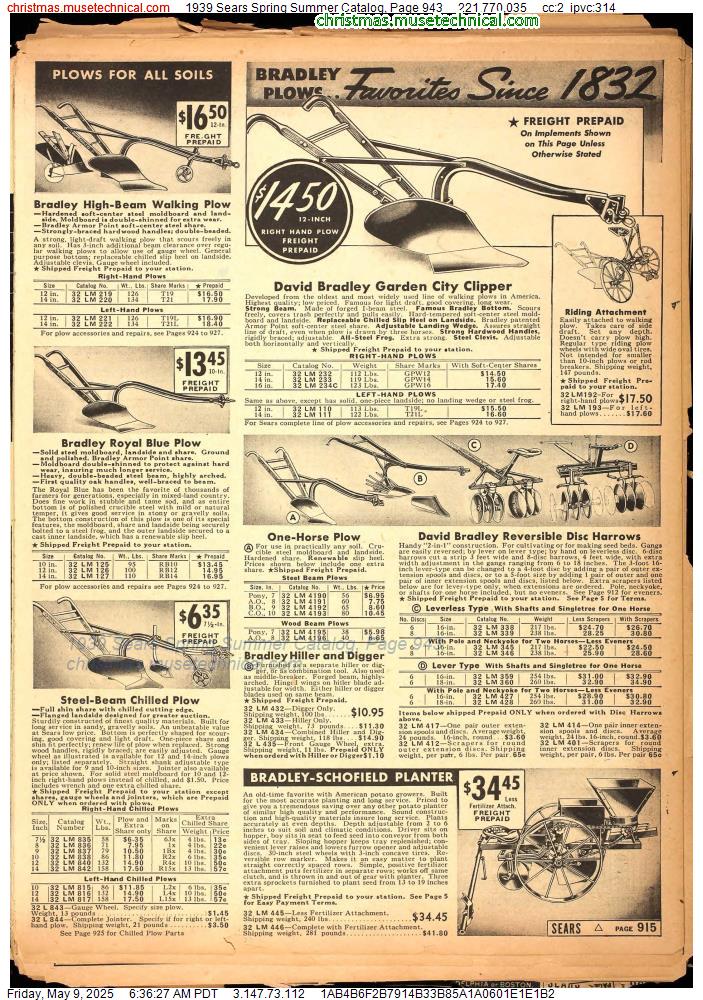 1939 Sears Spring Summer Catalog, Page 943