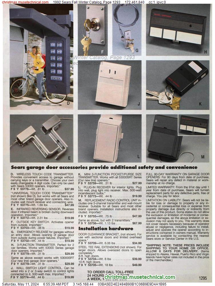 1992 Sears Fall Winter Catalog, Page 1293