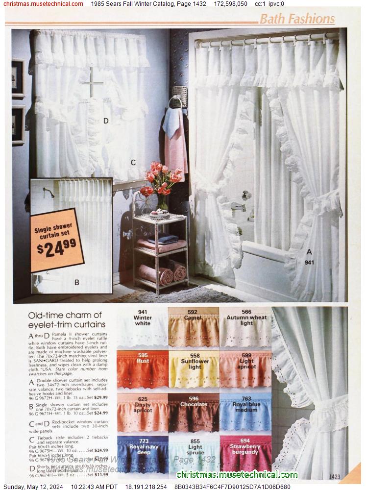 1985 Sears Fall Winter Catalog, Page 1432