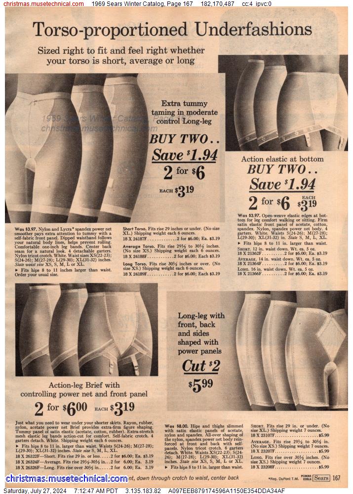 1969 Sears Winter Catalog, Page 167