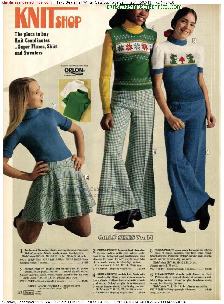 1973 Sears Fall Winter Catalog, Page 324