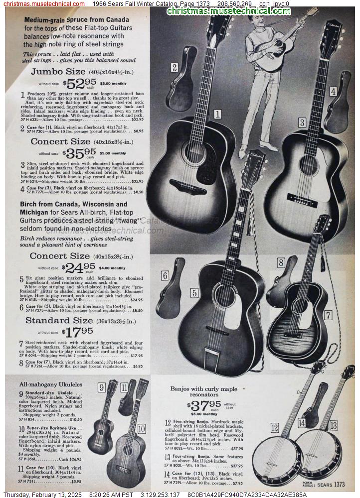 1966 Sears Fall Winter Catalog, Page 1373