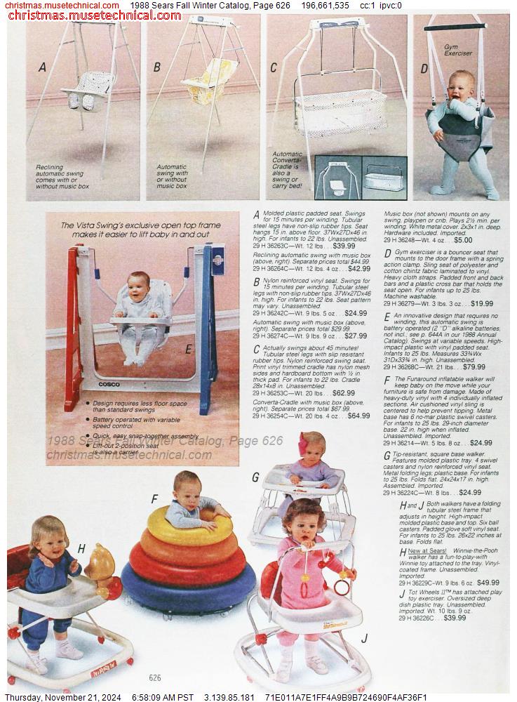 1988 Sears Fall Winter Catalog, Page 626